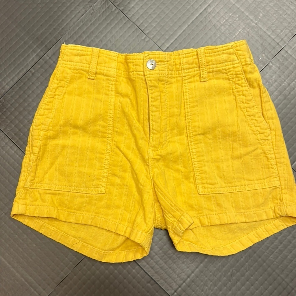 KUT FROM THE KLOTH WOMENS YELLOW STRETCH WAIST SHORTS XS